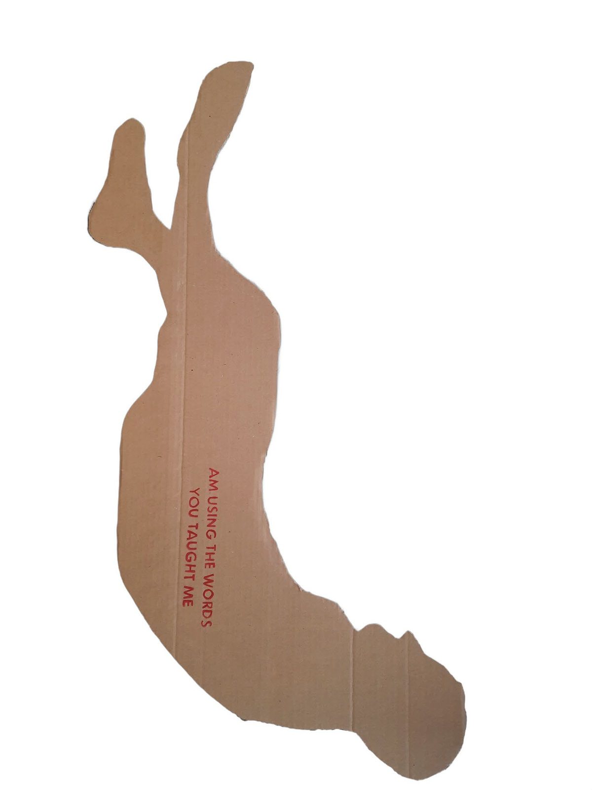 Am Using the Words You Taught Me, cardboard cutout