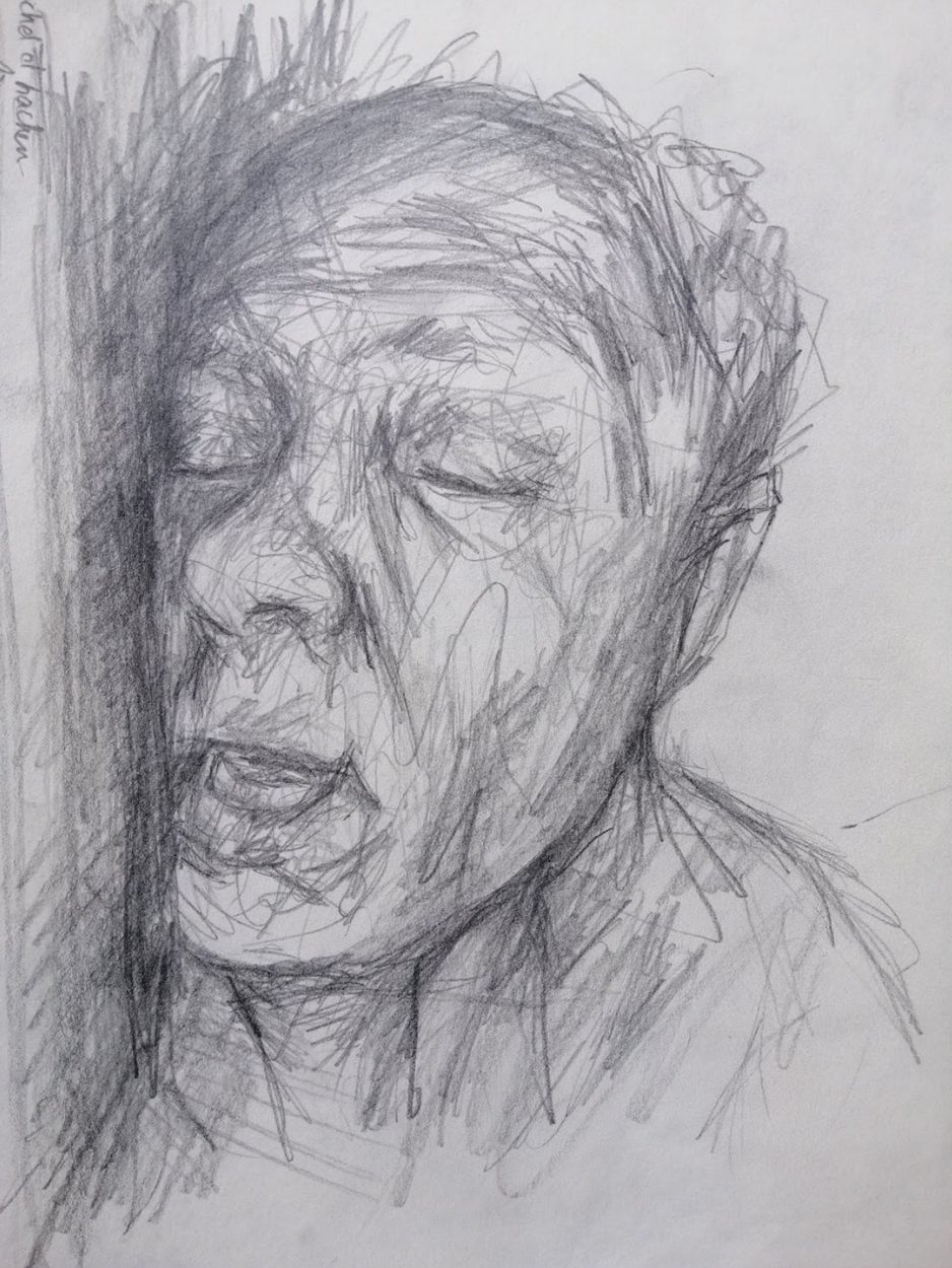 Jalal, 2017, pencil on paper