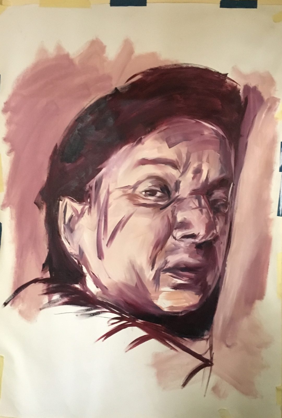 Leila No. 1, a head in violet
